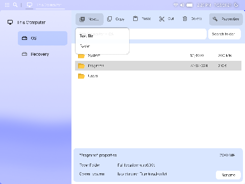 File browser - possible design