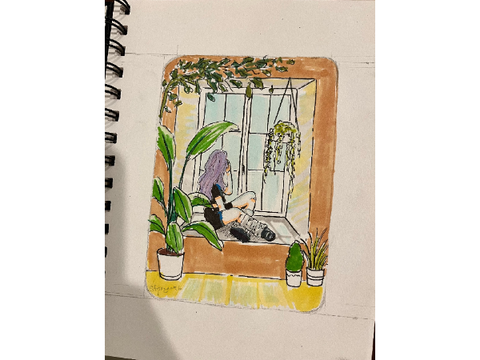 Alyssa by the window