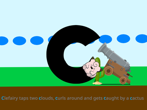 Pokemon Handwriting: Lowercase C Animation