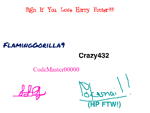 Sign If You Love Harry Potter!!!!!  remix remix remix remix