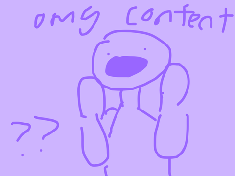 Never draws a person (omg content??)