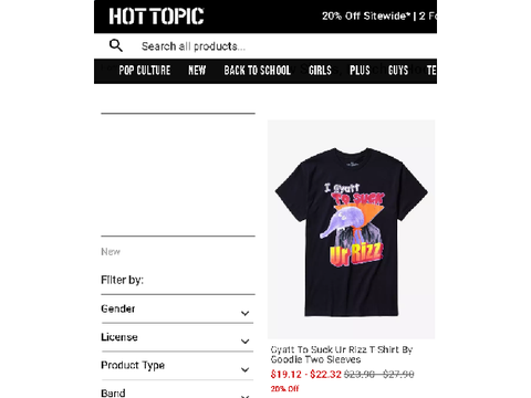 no way this is at hot topic..