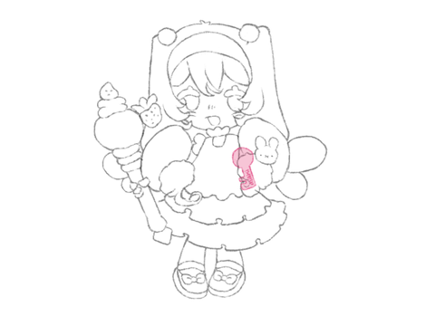 strawberry fairy ♡ adopt sneak peek (+ status)
