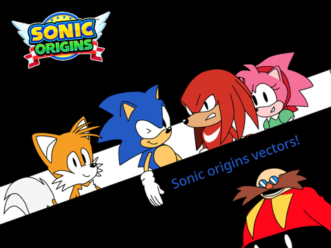 Sonic origins cutscene styled vectors!
