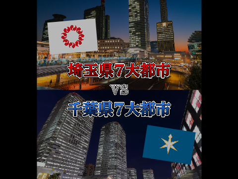 【Nerimaさん主催コンテ参加】埼玉県7大都市vs千葉県7大都市　都市対決！