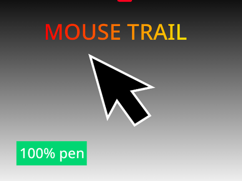 100% pen: mouse trail