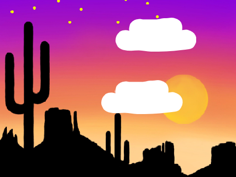 Desert: A parallax by PusheenTheCat_6785