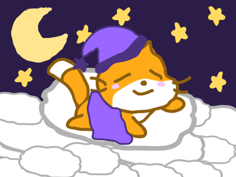 Night night Scratch Cat :]