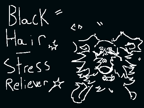 ⋆✴︎˚｡⋆ black hair - stress reliever