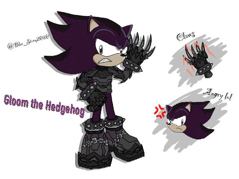 Gloom The Hedgehog Art ((Outfit Upgrade))