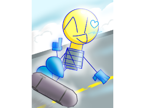 lightbulb on a skateboard