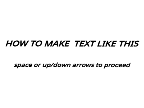 (tutorial) how to make text in italics on scratch