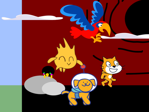 A walk :) [sliding background test]