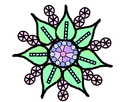 Coloring Book Page Colored In