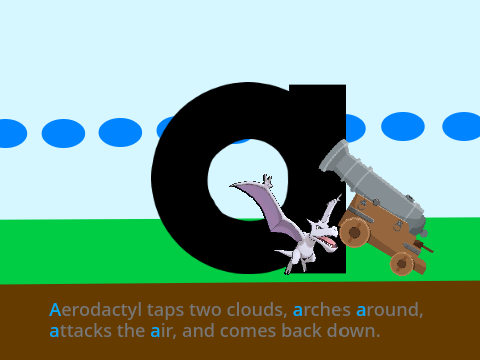 Pokemon Handwriting: Lowercase A Animation