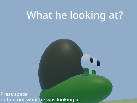 what he looking at?