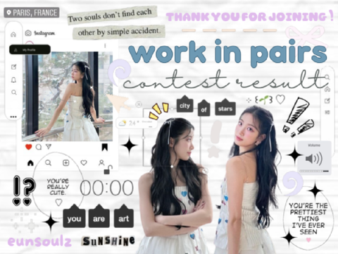 ☆ work in ୧ pairs ౨  results !