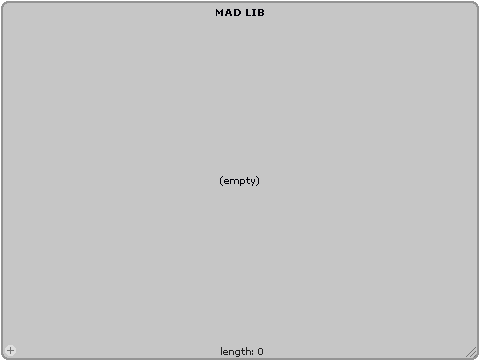 Mad lib