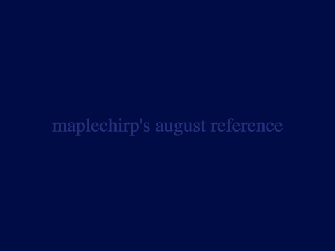 047 | maplechirp's august 2024 reference | tfcrp