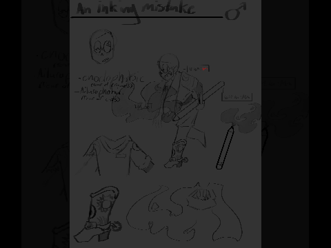 An Inking Mistake: concept design