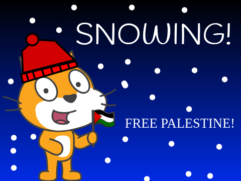 SNOWING!!! FREE PALESTINE!!!!!