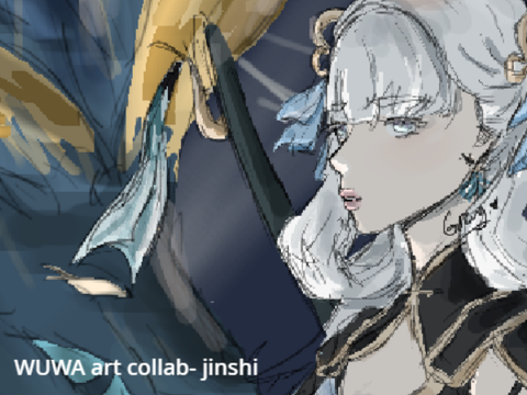 WUWA art collab (pt. 1 Jinshi)
