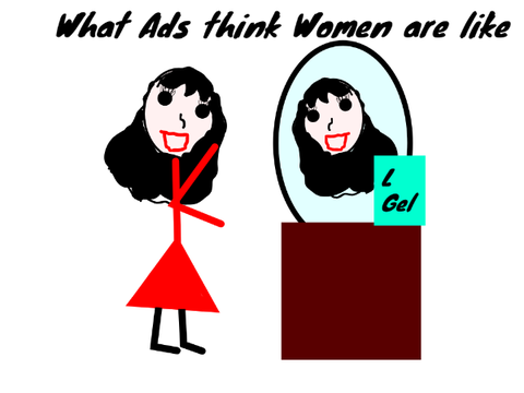L Gel-What ads think women are like 