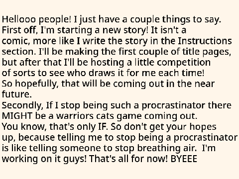 Announcement!!