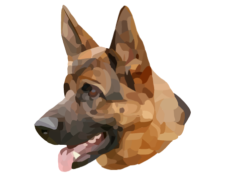 German Shepherd Blockshading