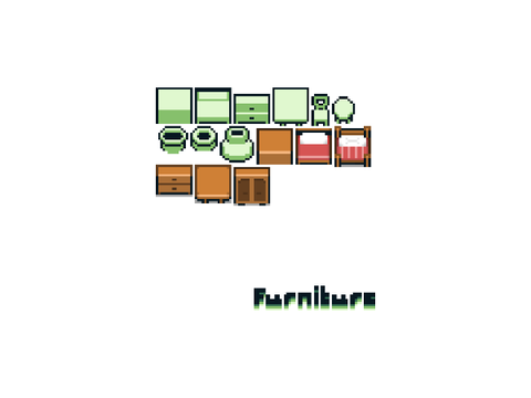 Furniture - Pixel Art #Art #Pixel art