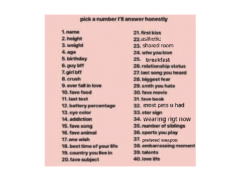Pick a Question <3 