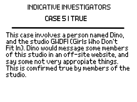 Indicative Investigators | Case 5