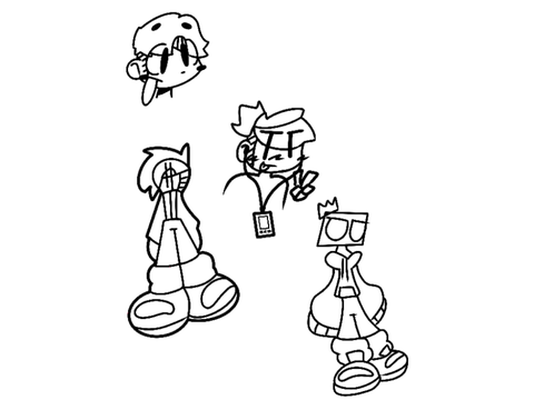 Traditional doodles (traced in procreate)