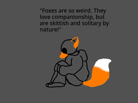 "Foxes are so weird" 
