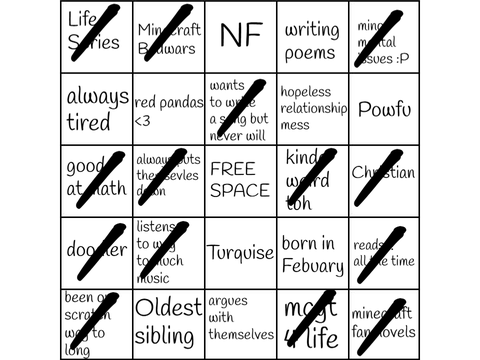cookielw's bingo answers