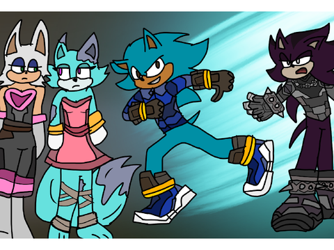 // OC Art Dump Collab // Blue, Misty, Gloom, Rouge, and Shadow //