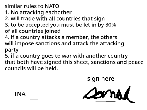 IATO (Indiania Alliance Treaty Organization) sign up sheet remix