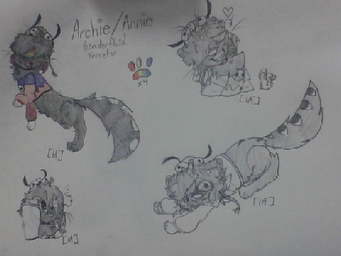 Archie/Annie!! Fursona Ref Sheet