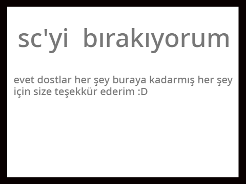 Sc yi bırakıyorum 