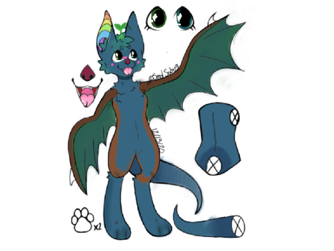 I made a bat fursona!!!
