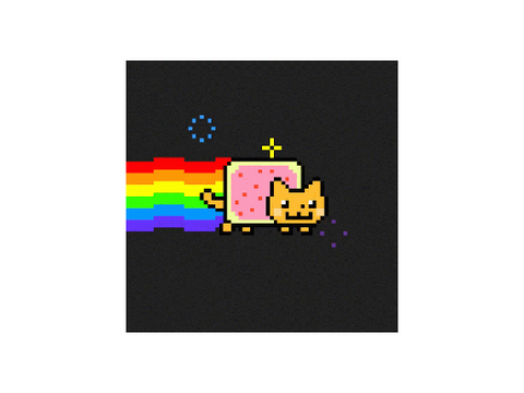 Neon cat GIF!!!!!!!
