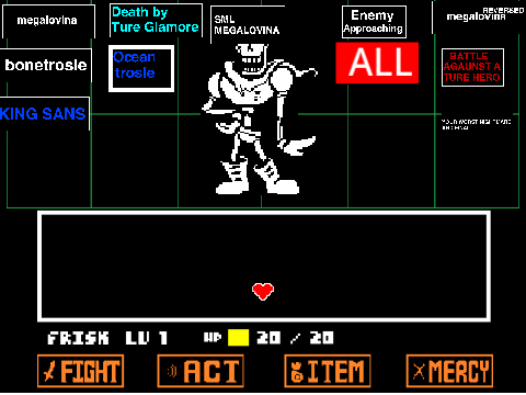 Undertale battle simulator but you're invincible