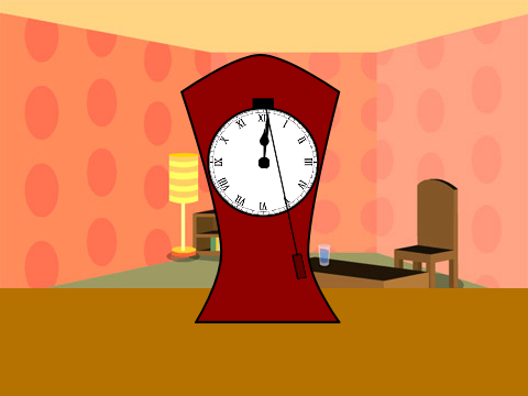 Time Only mantel clock with front pendulum