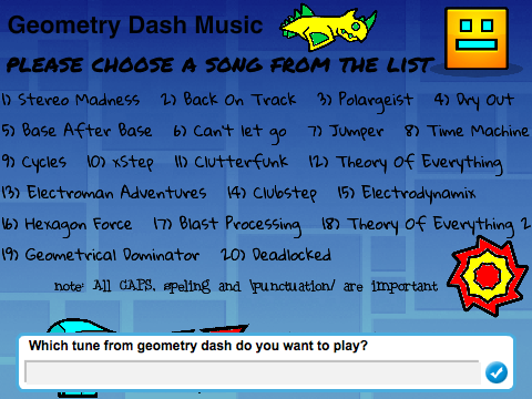  Geometry dash music player