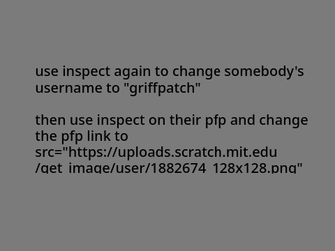 how to get a fake griffpatch comment (better slideshow)