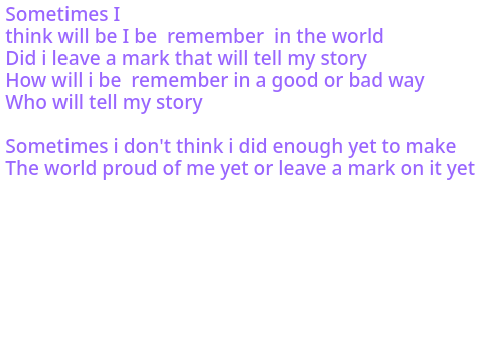 will i be remembered - theo