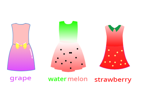 fruit designed dress 
