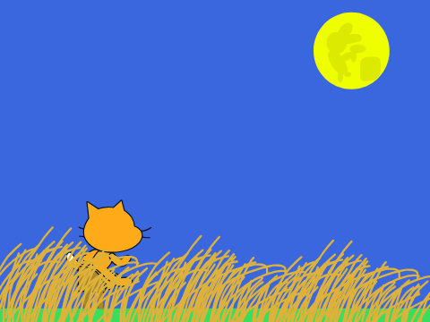 お月見猫