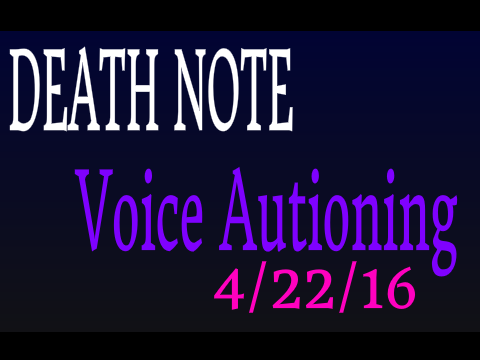 Death Note Voice Auditions Sign Up! remix