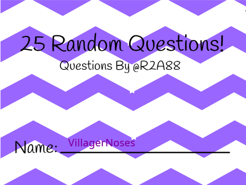 25 Random Questions Answered!